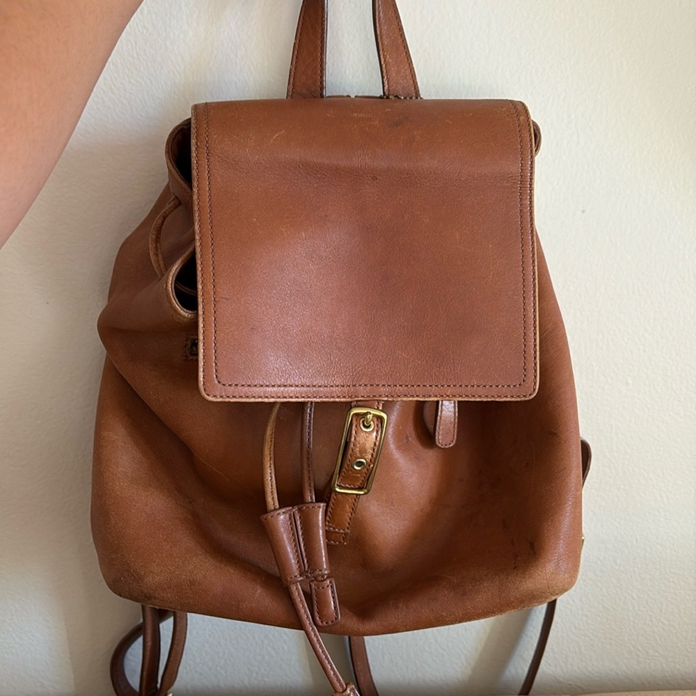Coach leather backpack